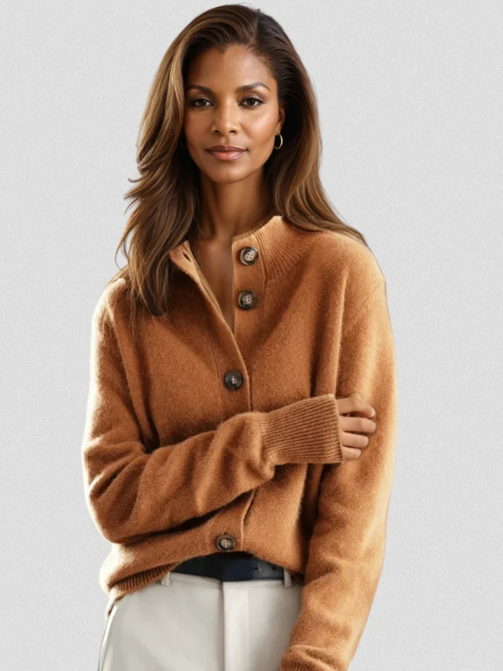 Sofia | Relaxed Button Front Knit Cardigan for Women