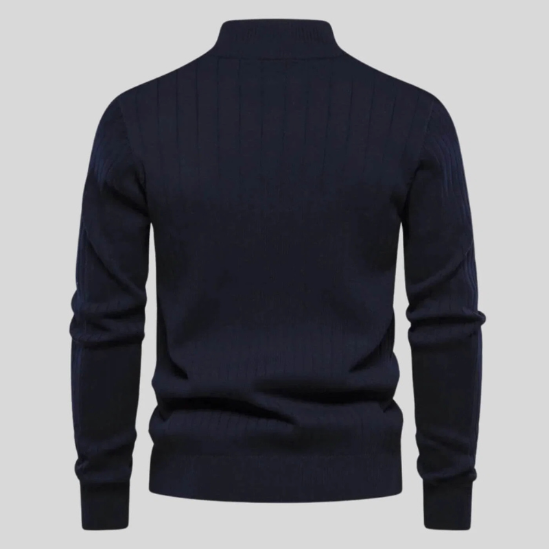 Adrian | Comfortable Quarter Zip Knit Pullover for Men
