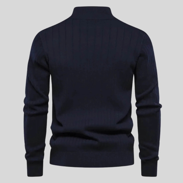 Adrian | Comfortable Quarter Zip Knit Pullover for Men