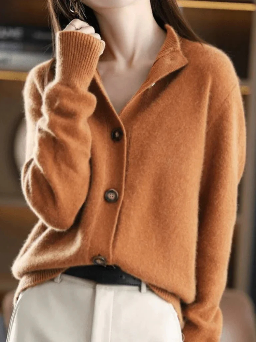 Sofia | Relaxed Button Front Knit Cardigan for Women