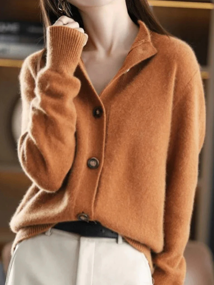 Sofia | Relaxed Button Front Knit Cardigan for Women