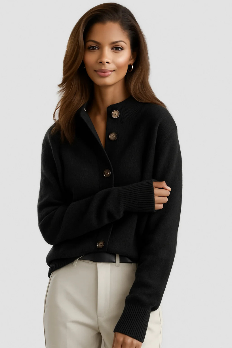 Sofia | Relaxed Button Front Knit Cardigan for Women