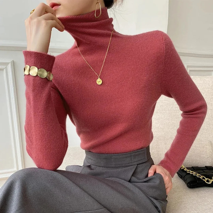 Emma | Elegant Cashmere Turtleneck Jumper for Women