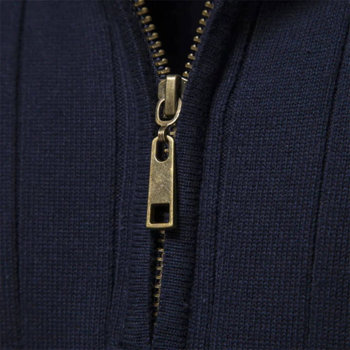 Adrian | Comfortable Quarter Zip Knit Pullover for Men