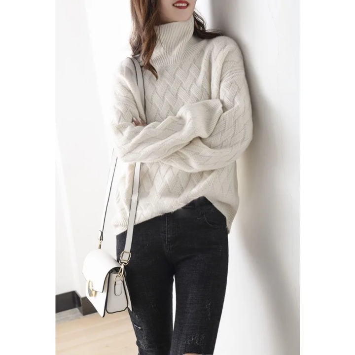 Amelie | Elegant Knitted Turtleneck Jumper for Women