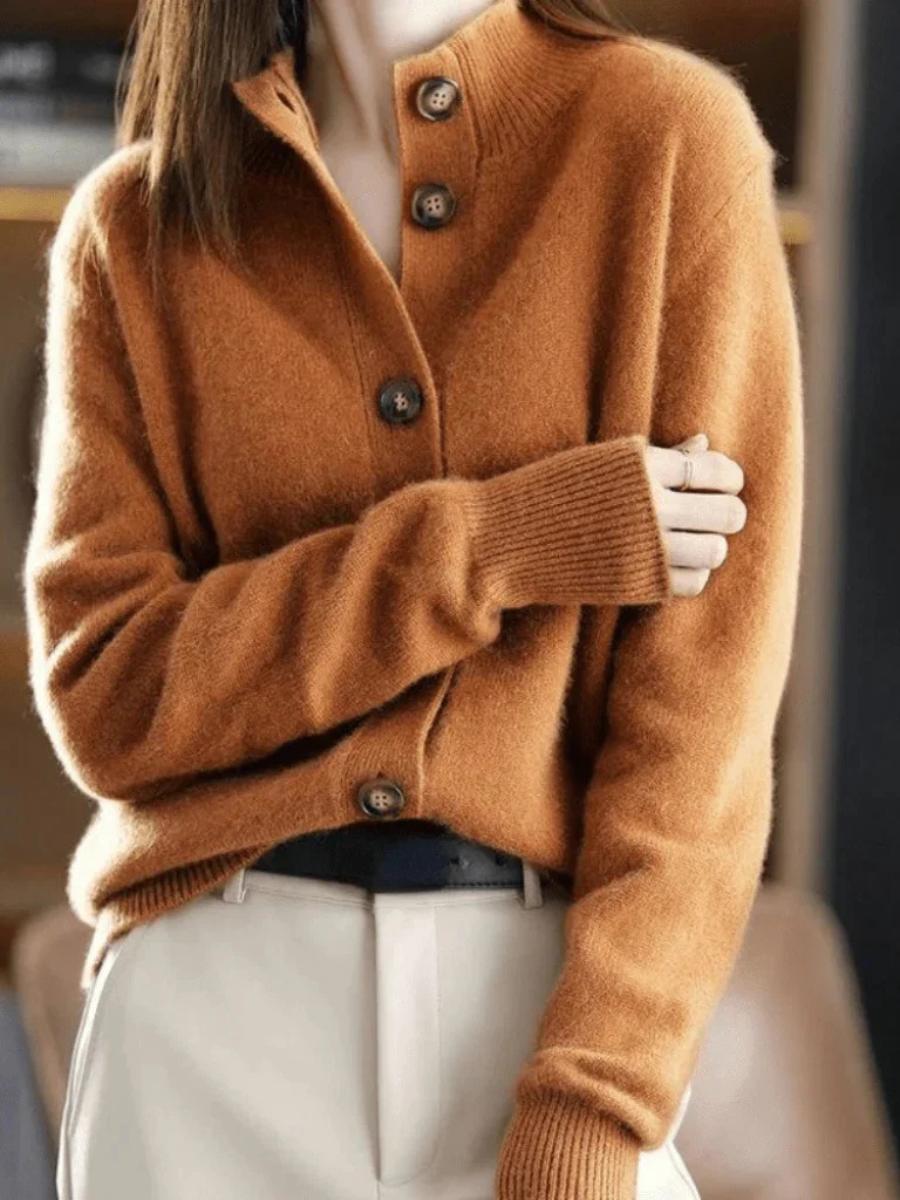 Sofia | Relaxed Button Front Knit Cardigan for Women