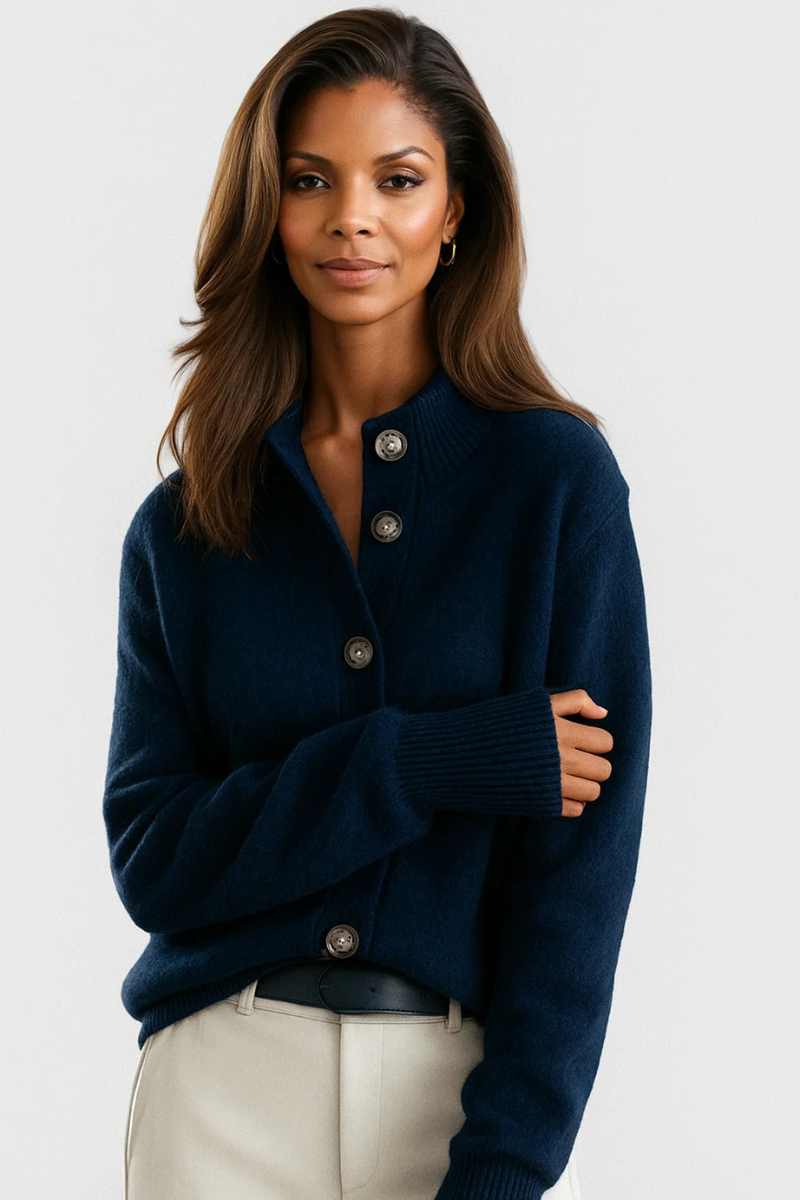 Sofia | Relaxed Button Front Knit Cardigan for Women