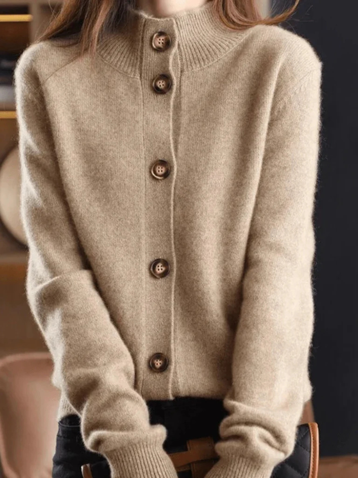 Sofia | Relaxed Button Front Knit Cardigan for Women