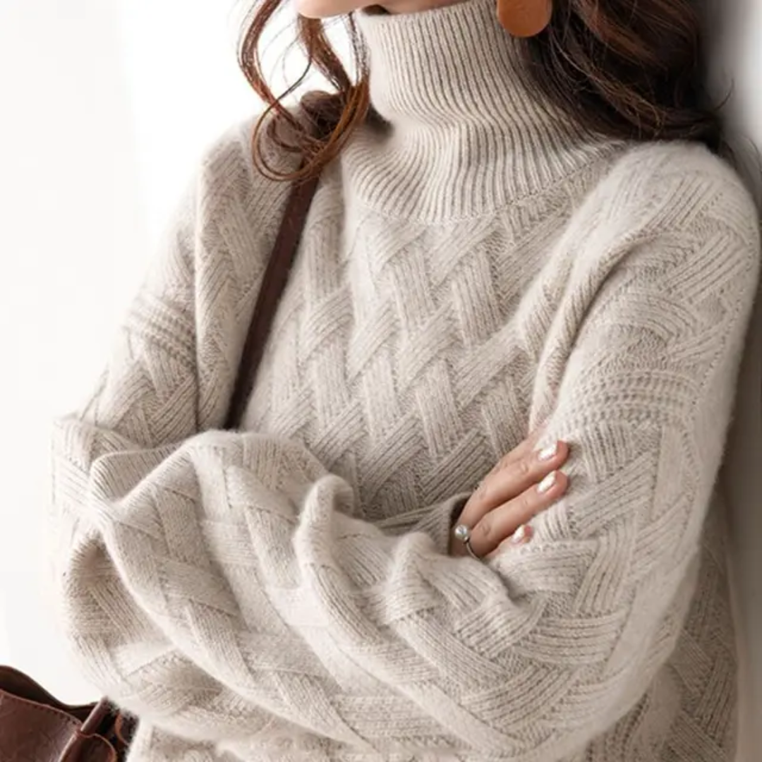Amelie | Elegant Knitted Turtleneck Jumper for Women
