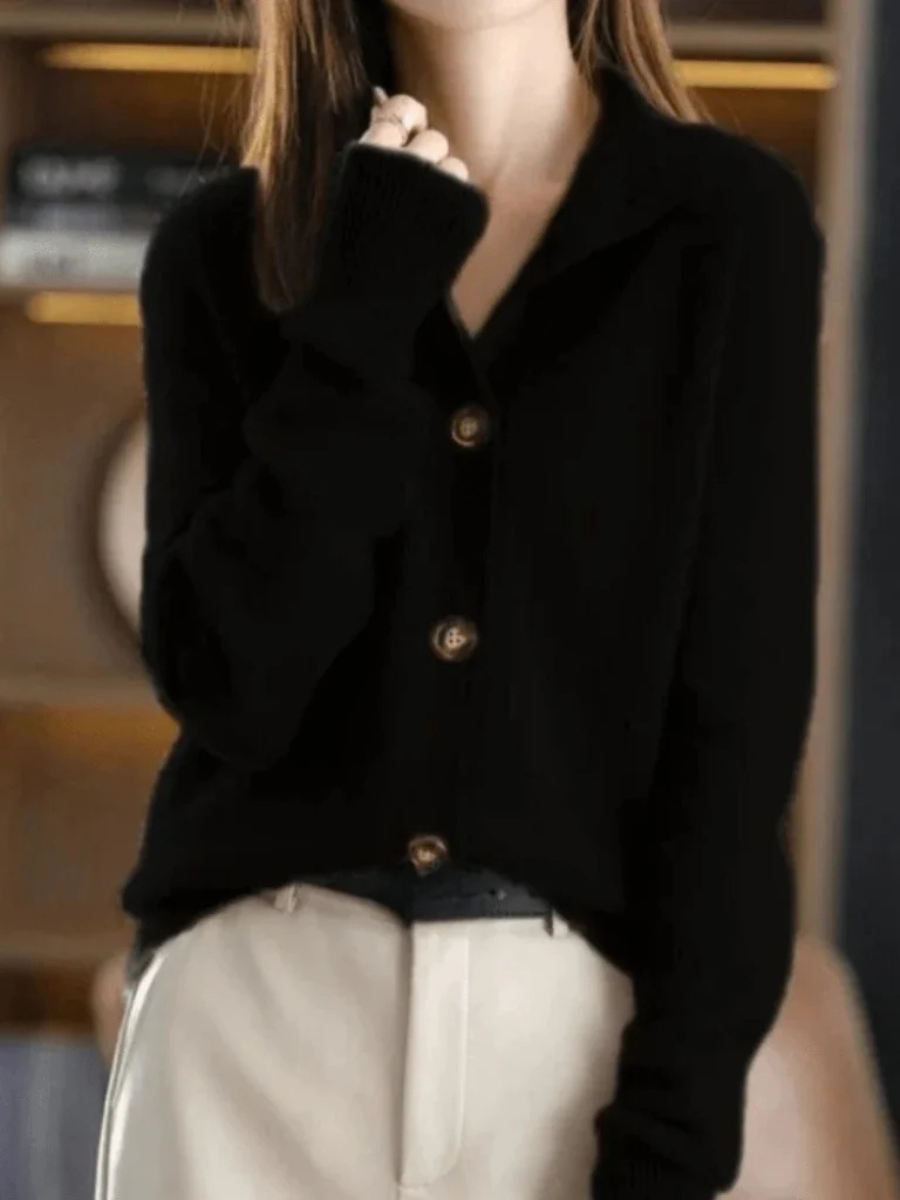 Sofia | Relaxed Button Front Knit Cardigan for Women