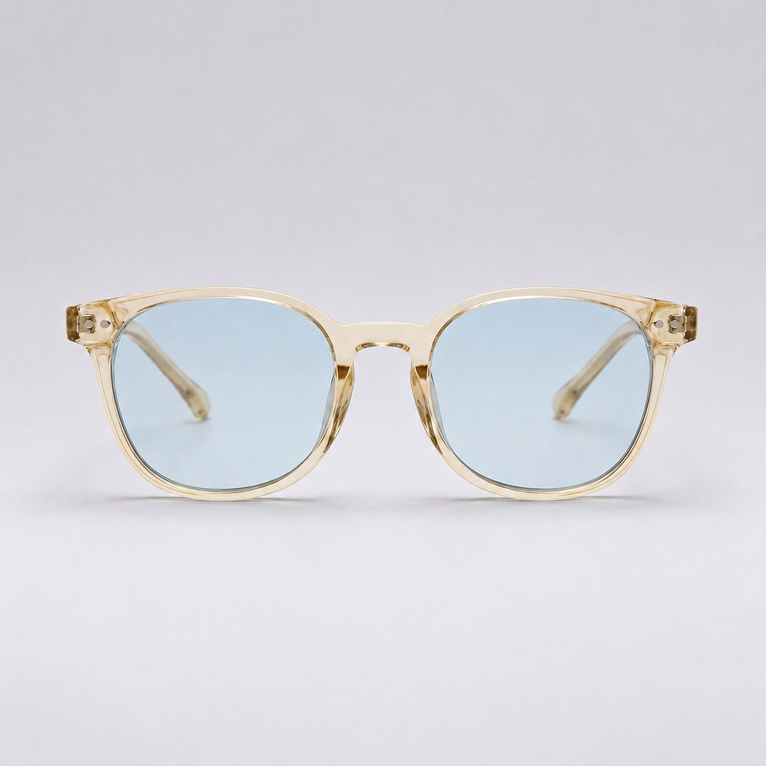 Round Sunglasses – Light Blue Lenses