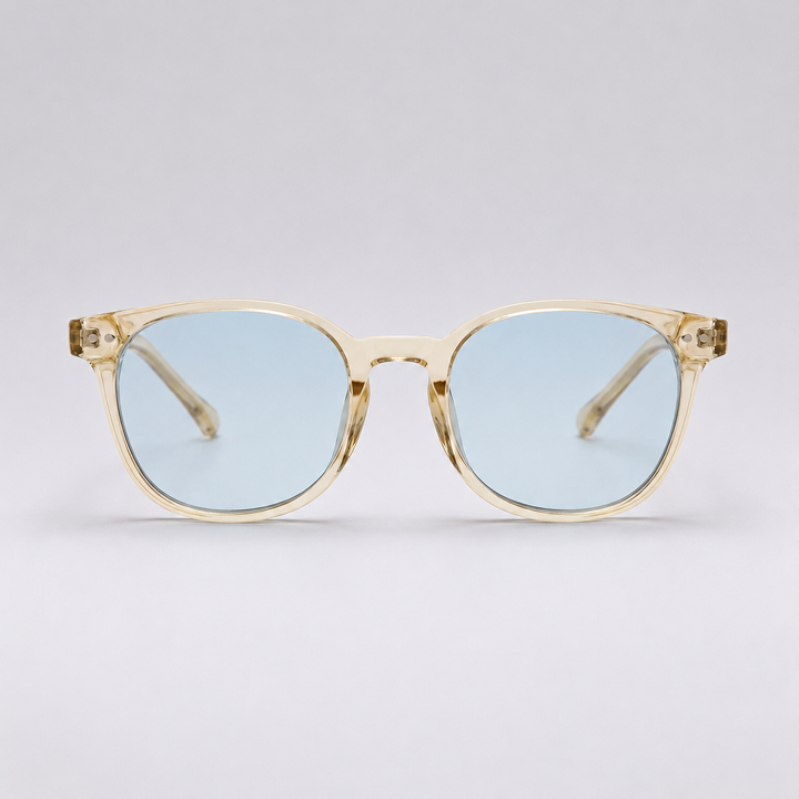 Round Sunglasses – Light Blue Lenses