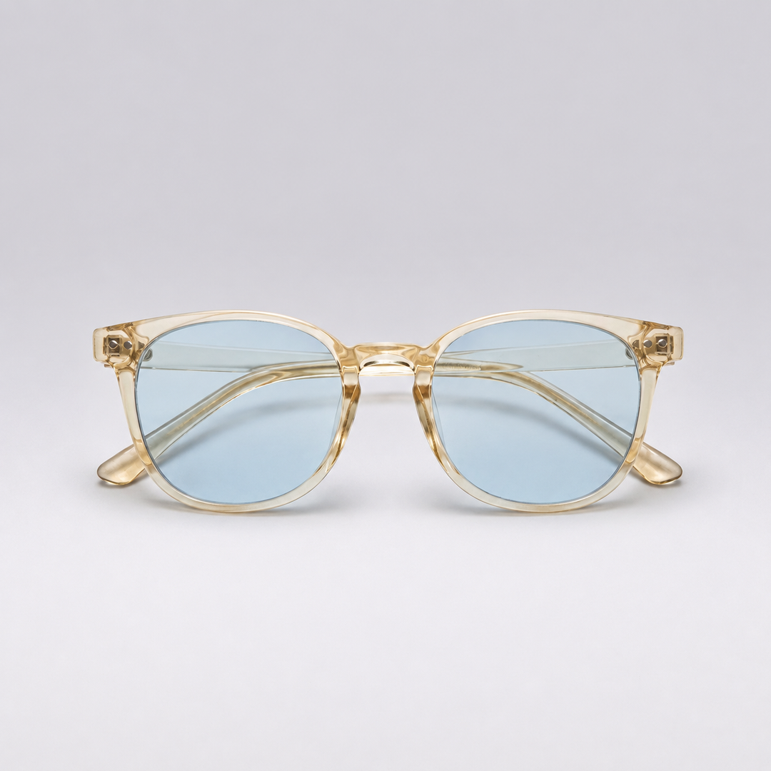 Round Sunglasses – Light Blue Lenses