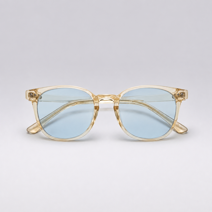Round Sunglasses – Light Blue Lenses