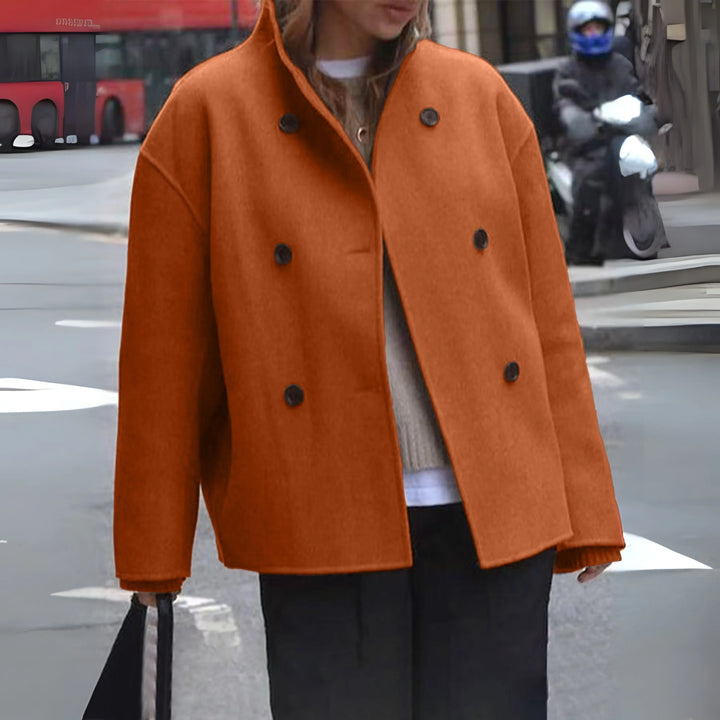 Ruth | Double-Breasted Cropped Wool Coat Jacket