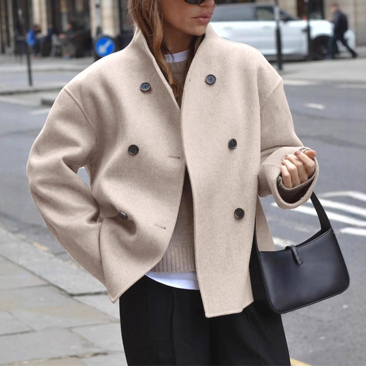 Ruth | Double-Breasted Cropped Wool Coat Jacket